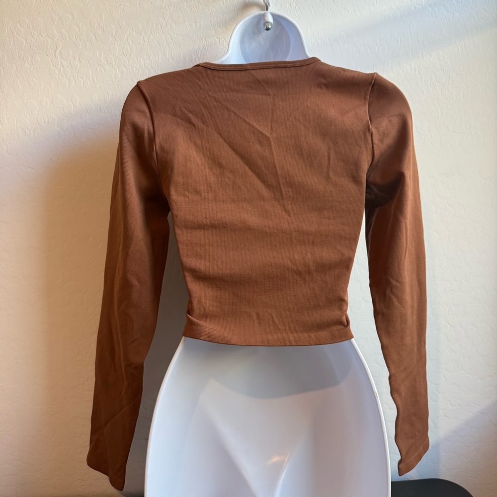 2 pack of OQQ Crop Tops Seamless Stretch - Picture 3 of 6